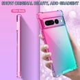 thumbnail image 4 of for Google Pixel 7 Pro Case with [Ring Kickstand Holder] Clear Gradient Soft TPU [Reinforced Corners] Shockproof Protective Phone Case Cover for Google Pixel 7 Pro-Pink Green, 4 of 12