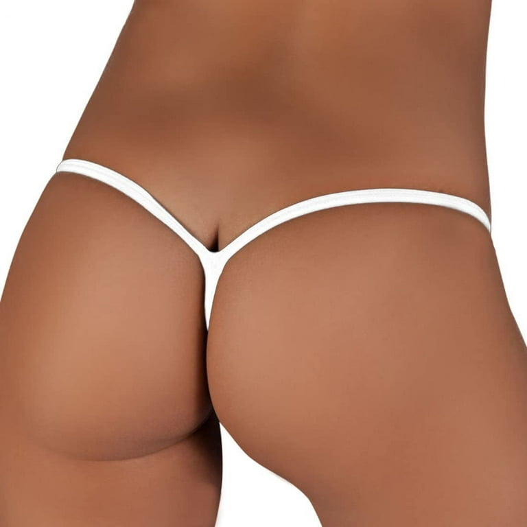 ETAOLINE Women's Low Rise Micro Back G-string Thong Panty Underwear 