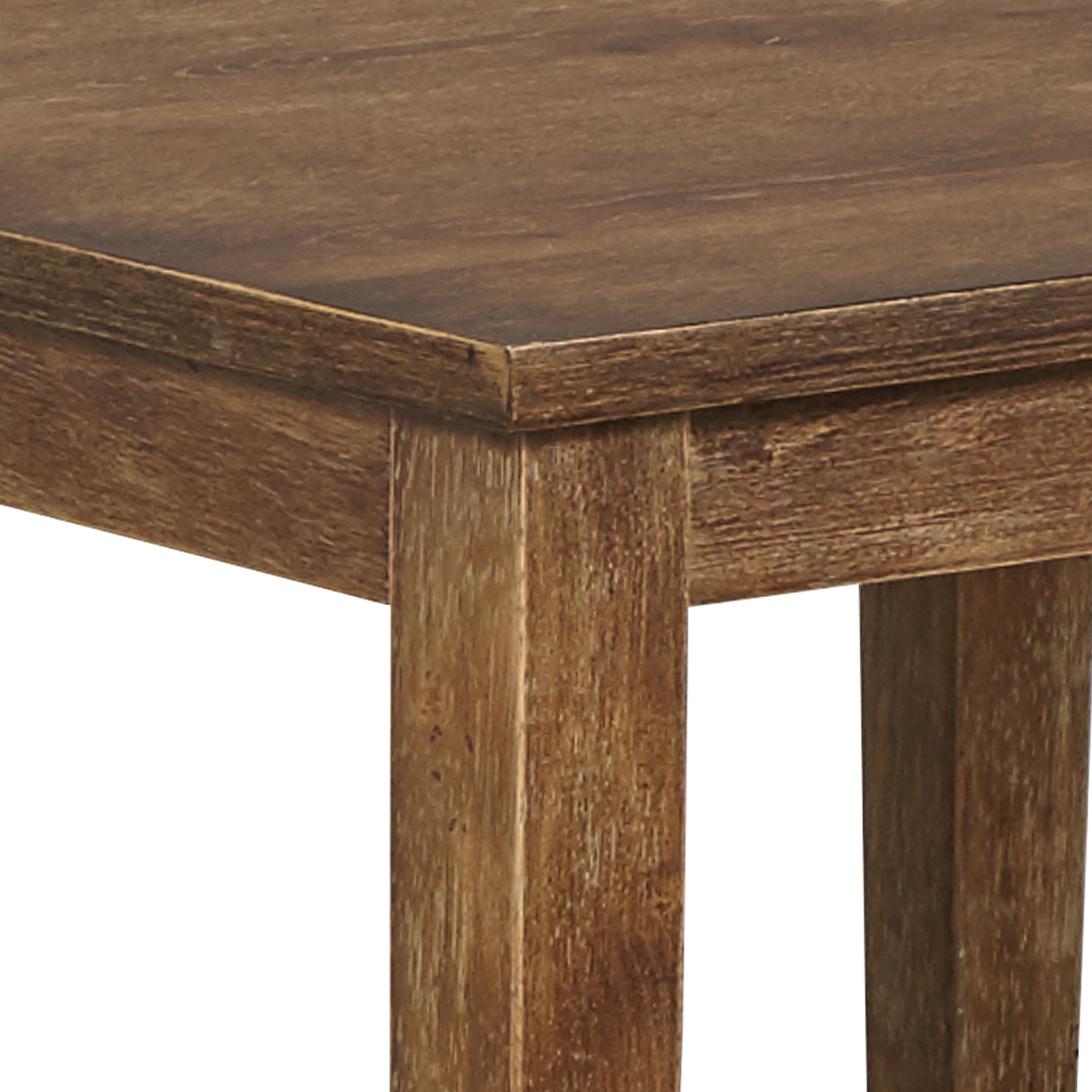 TMS Leda Square Dining Room Table, Seats up to 4, Solid Wood, Driftwood