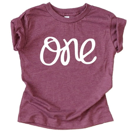 

One 1st Birthday Shirt for Baby Girls First Birthday Outfit Vintage Burgundy Shirt