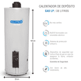 thumbnail image 3 of Boiler de Depósito KALOTRON Gas LP 40L 1.5 Encendido Eléctrico KA-DEP-040LP-01, 3 of 8