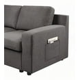 thumbnail image 4 of Waylon's 119" Gray Linen 4-Seater Sofa with Reversible Cushions and Pockets, 4 of 5