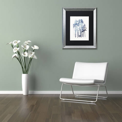 Trademark Fine Art 'Winter Wolf' Canvas Art by Robert Farkas, Black Matte, Silver Frame