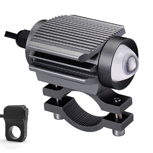 Kenally Motocicleta Scooter LED faro manillar aluminio alto brillo lámpara de conducción foco motocicleta bicicleta iluminación Bombillas para automóviles Kenally VI015373-00B