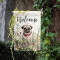 thumbnail image 6 of Spring Summer Flower Garden Flag Pug Outdoor Flag Floral Dog Garden Flags for Outside Small Yard Welcome Flags 12x18 Double Sided, 6 of 7