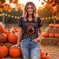 thumbnail image 4 of AHMOMEI Halloween Shirts for Women Vintage Witch Graphic Funny Halloween Witch Tshirt Spooky Season Fall Holiday V Neck Womens Tops Short Sleeve XXXL, 4 of 7