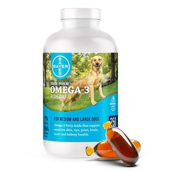 Free Form Snip Tips Omega-3 Fish Oil Liquid Supplement for Medium to Large Dogs, 250 Count, 86571471