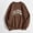 Brown, variant on Women's Hoodies Sweatshirts Ladies Pullover Fashion Letter Printing Round Neck Long-Sleeve Casual Tops for Everyday Comfort and Style Gray 4XL