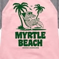 thumbnail image 3 of Instant Message - Myrtle Beach Alligator - Toddler & Youth Girls Raglan Graphic T-Shirt, 3 of 5