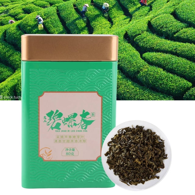 Té, Hojas De Té Verde Fragancia Fuerte 80g Regusto Dulce Tierno Enlatado Para La Mañana