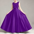 thumbnail image 2 of ATOGUTA Girls Dress Wedding Satin Dresses Princess Birthday Party Prom Ball Gown Size 0-13, 2 of 7