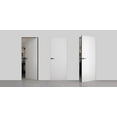 thumbnail image 5 of Invisible Solid Hidden Door with Handle | Planum 0010 Primed with Black Hidden Frame 30" x 80" Right-hand Inswing Black Frame | Concealed Hinges Lock Handle | Modern Wardrobe Wood Frameless Doors, 5 of 6