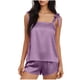 thumbnail image 1 of Fuera Del Hombro Tops para las Mujeres Manga Larga Casual sin Mangas Vendaje Sólido Y la Cintura Elástica Pantalones Cortos Conjuntos para el Verano, 1 of 6