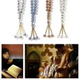 thumbnail image 4 of Muslim Prayer Rosary, 10mm 33 Round Glass Beads Chain, Islamic Scripture, 4 of 5