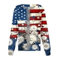 thumbnail image 4 of 4th Of July Scrub Jackets Women Patriotic Graphic Tees Casual Summer Medical Uniforms Crew Neck Long Sleeve Nursing Uniforms, 4 of 5