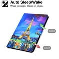 thumbnail image 5 of Allytech Fire HD 10 2021 Case, Fire HD 10 Plus Case, Slim PU Leather Folio Flip Smart Cover Auto Sleep Wake Kickstand Protective Case for Amazon Fire HD 10/ 10 Plus 10.1 Tablet 2021, Eiffel Tower, 5 of 8
