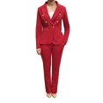 thumbnail image 3 of OrlyCollection Womens Elegant Bootcut Pants with Pocket(Red,X-Large), 3 of 4