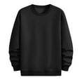 thumbnail image 5 of GigrtiJin Mens Round Neck Sweatshirt Solid Color Casual Long Sleeved Sweatshirts Comfy Loose Basic Pullover Tops, 5 of 8