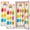 Color 1, variant on 2 Pcs School Locker Magnetic Wallpaper 12" x 36" Colorful Science Technology Robots Rockets UFOs Icons Reusable Removable Locker Accessories Back to School Supplies