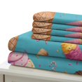 thumbnail image 5 of 3D Ice Cream Printed Comforter Cover Set Children Adult Unique Design Bedding Set Bedroom Decor,Twin (68"x86"), 5 of 5