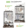 HOKEEPER Heavy Duty Wire Garment Rack Clothes Rack with Shelves and