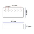 thumbnail image 2 of LRXIYODE Style Electric Guitar Metal Humbucker Cover 2Set Red for Musical .8X1.5X0.7In, 2 of 8