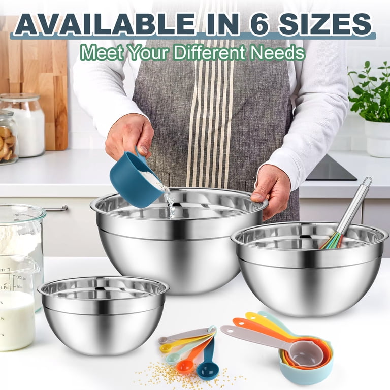 Vesteel 6-Piece Stainless Steel Mixing Bowl Set photo 7