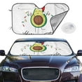 thumbnail image 2 of Balery Avocado Merry Christmas Windshield Sun Shade, Car Front Window Sunshade Cover ,Automotive Interior Portected Blocks Uv Rays For Car Pickup Truck Suv Accessories- Small, 2 of 7