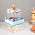 thumbnail image 3 of Soporte para pastel rellenable de acrílico cuadrado transparente con tapa, caja de exhibición elevadora de nivel para cupcakes, pedestal para decoración de pasteles y magdalenas, 3 of 5