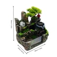 thumbnail image 3 of 30*20*30cm Waterfall Bonsai, Bonsai Tabletop Fountain Rockery Ornament with LED Lights Atomizer for Home Office Bedroom (Brown, Green), 3 of 10