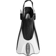 thumbnail image 3 of Cressi Palau SAF Short Adjustable Open Heel Fins, White/Black, S/M, 3 of 5