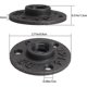 thumbnail image 2 of 10 pcs 3/4' BSP Threaded Flange 3 Hole Pipe Flange with Screws Malleable Cast Iron Pipe Flange Tap Wall Rack Floor DIY Crafts Decoration, 2 of 5