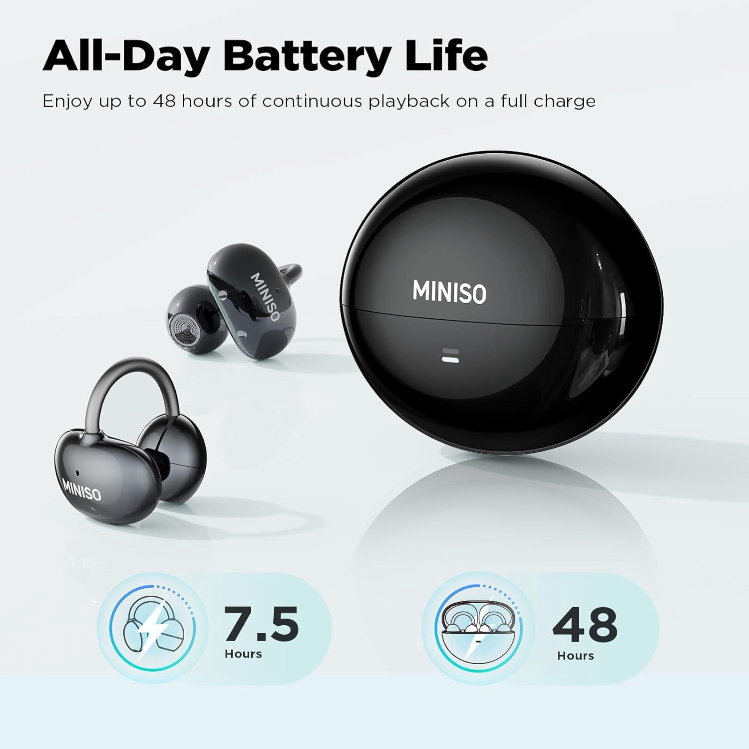 MINISO MS192 Wireless Earbuds Real Time 135 Languages AI Translation Earbuds with Free Two-Way Translation Ear Clip