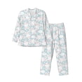 thumbnail image 1 of Fotbe Rabbit And Star Pijama de Hombre con Estampado de Manga Larga, Conjunto de 2 Piezas, Ropa de Dormir Suave y Cómoda con Bolsillos-Small, 1 of 7