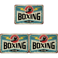 thumbnail image 1 of Chapa Boxeo Metal Vintage Pintura Hierro Rectangular Del Pared 40x30cm, 1 of 9