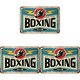 thumbnail image 1 of Chapa Boxeo Metal Vintage Pintura Hierro Rectangular Del Pared 40x30cm, 1 of 9