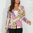 thumbnail image 4 of Puntoco Blazer de bolsillo con botones y solapa suelta para mujer Puntoco Puntoco-7220, 4 of 7