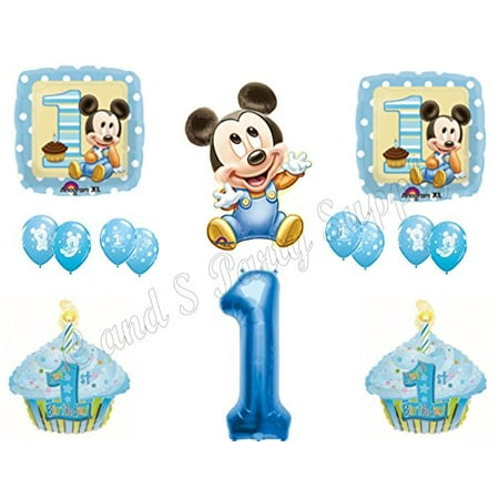 Xl Baby Mickey Mouse 1st First Birthday Party Balloons