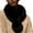 Black, variant on Elegant Women's Fake Fur Collar Scarf Wrap Super Soft Neck Warmer Winter Thermal Wearable Blanket Scarf for Fashion Black