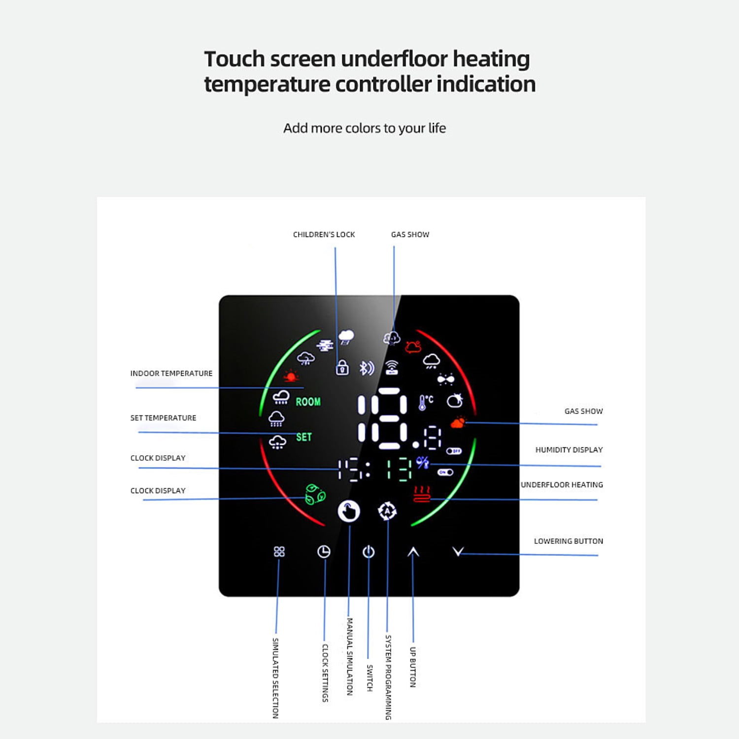 EAST2 Thermostat WIFI Intelligent Underfloor Heating Thermostat 3A/16A Electric Underfloor Heating Wall Furnace Thermostat With Humidity Weather