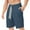 Blue, variant on EGNMCR Mens Shorts Men Casual Solid Pocket Elastic Waist Straight Half Shorts Pants Sport Pants Gifts for Men