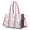 Rainbow Princess Castle, variant on Teacher Tote Bag,Rainbow Princess Castle Pattern Teacher Utility Tote Bag,Large Work Tote Bags for Women with Multiple Pockets,Top Zipper Closure,13.8x10.6x6.7 Inch