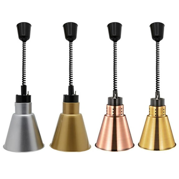 Electric Heat Lamp Food Warmer - Stainless Steel Buffet Warmer For Restaurant KitchensBronze