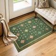 thumbnail image 2 of TURCURNO 2x3 Small Area Rug, Vintage Boho Washable Entryway Rug Low Pile Soft Non Slip Rug Distressed Rug Indoor Retro Carpet for Bathroom Kitchen Bedroom, Olive Green, 2 of 11