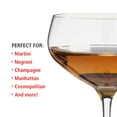 thumbnail image 5 of Spiegelau Coupette Glass, Set of 4 Cocktail Coupes, European Lead-Free Crystal, Holds 8.3 oz, 5 of 10