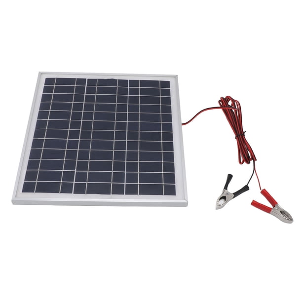 Panel Solar, 50W DC 18V Clips De Batería Rojos Y Negros Panel Solar Portátil Para Caminar