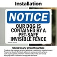 thumbnail image 3 of (2 Pack) Our Dog Is Contained By A Pet-Safe Invisible Fence OSHA Notice Sign, 3 of 7