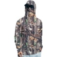 thumbnail image 2 of Men's UV Sun Protection Hooded Camo Shirts Long Sleeve Quick-Dry Outdoor T-Shirt UPF 50+ Rash Guards Cooling Hoodies XL Light Gray, 2 of 4