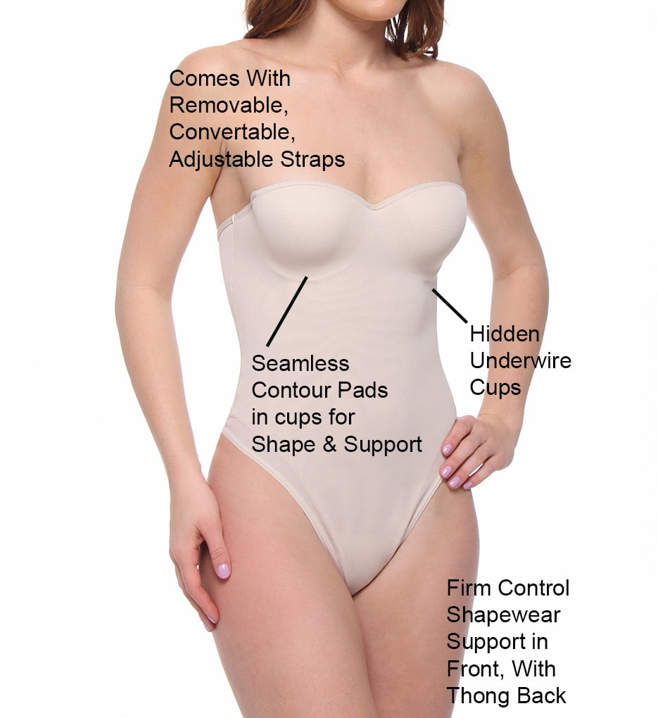 strapless low back bodysuit