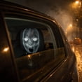 thumbnail image 4 of BZPIZ 2PCS Ghost Face Headrest Covers, Creative Car Headrest Covers Scary Face Printing Auto Seat Universal Elastic Models Headrest Protector for Auto, Vehicle, Truck, SUV, Washable Elastic Fabric, 4 of 6